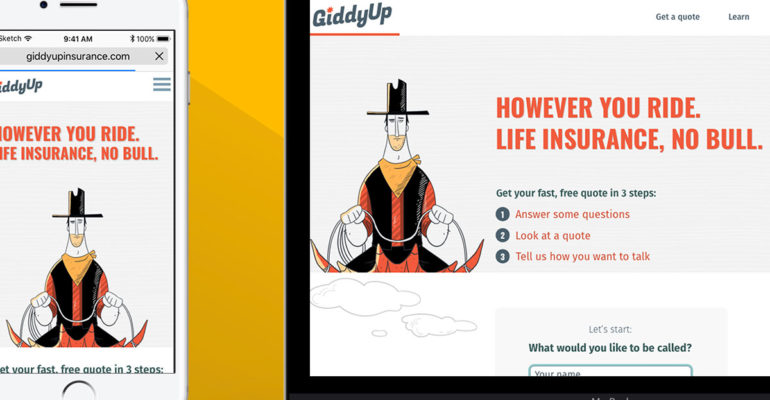 Thumbnail for GiddyUp Insurance website project